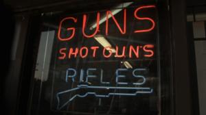 Gun sign in window